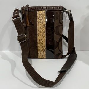 Coach adjustable cross body snakeskin🐴